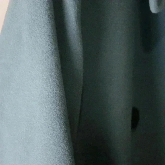 Lands' End 100% Wool Vintage dusty blue Jacket Coat women's 10-12 winter - Picture 12 of 12